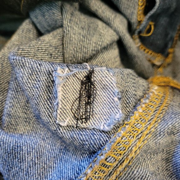 Adriano Goldschmied Medium Wash Jeans With Sewn In Fringe Hem Size 26R - Picture 13 of 13